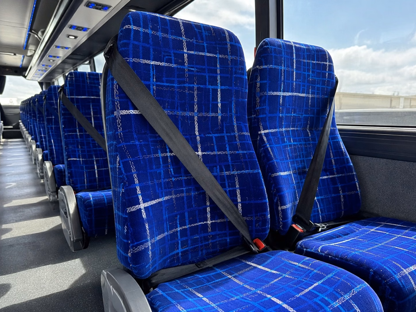 rialto charter bus interior